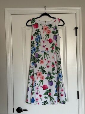 Calvin Klein Women's White & Floral Dress Size 6
